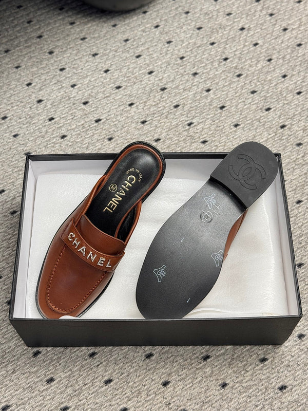 CC 25 Mules Marrone Pelle di Vacchetta 329801
