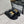 mule sandal 30 black quilted waxed leather