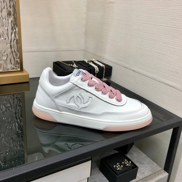 CC Sneaker Bianco Mix Rosa Pelle di Vacchetta