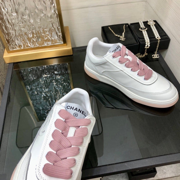 CC Sneaker Bianco Mix Rosa Pelle di Vacchetta