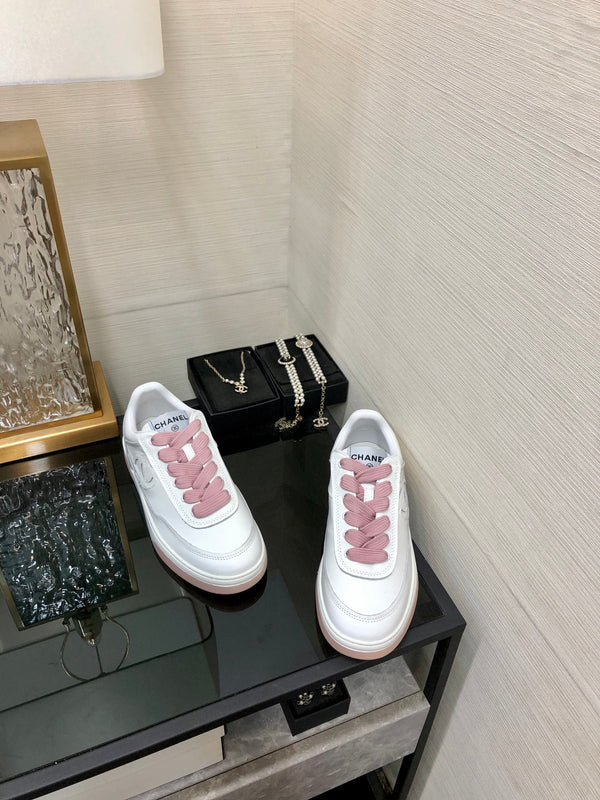 CC Sneaker Bianco Mix Rosa Pelle di Vacchetta