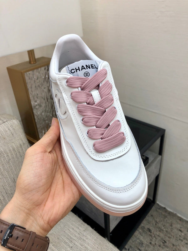 CC Sneaker Bianco Mix Rosa Pelle di Vacchetta