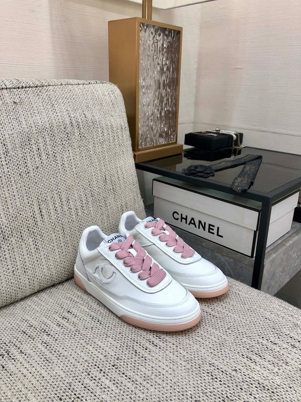 CC Sneaker Bianco Mix Rosa Pelle di Vacchetta