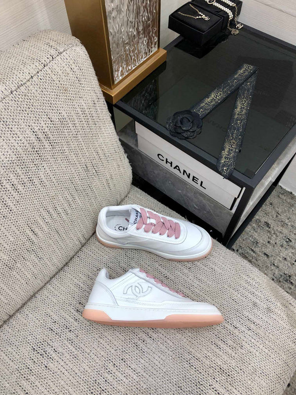 CC Sneaker Bianco Mix Rosa Pelle di Vacchetta