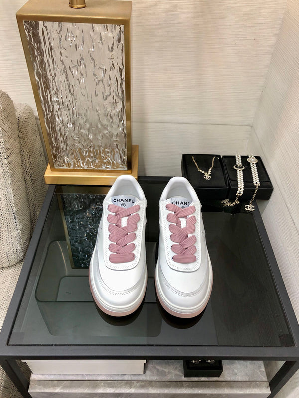 CC Sneaker Bianco Mix Rosa Pelle di Vacchetta
