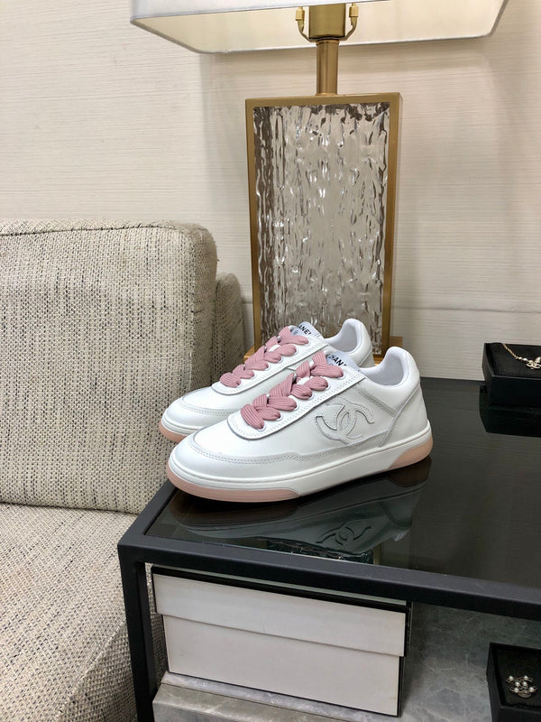 CC Sneaker Bianco Mix Rosa Pelle di Vacchetta