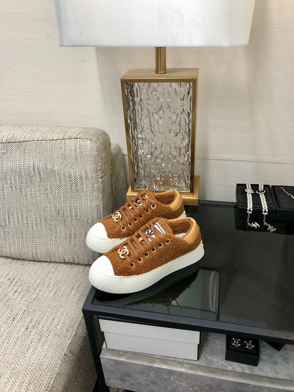 CC Low Sneaker Brown Yellow Wool