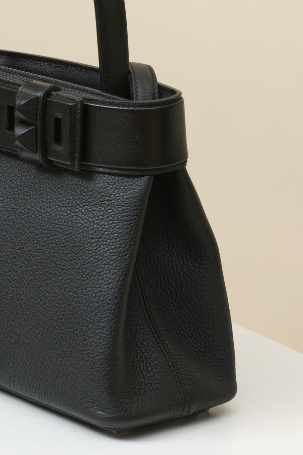 HM Medor Bag With Collier De Chien Clasp Black Togo And Swift Calfskin 269924