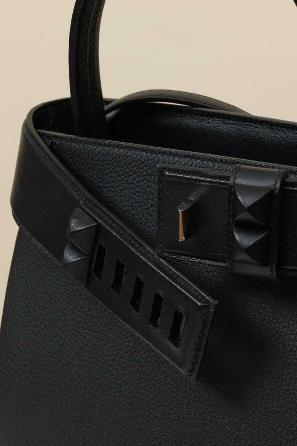 HM Medor Bag With Collier De Chien Clasp Black Togo And Swift Calfskin 269924