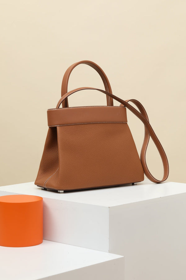 HM Medor Bag With Collier De Chien Clasp Brown Togo And Swift Calfskin 269928