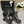 ROUND-TOE SHORT BOOTS BLACK SHEEPSKIN