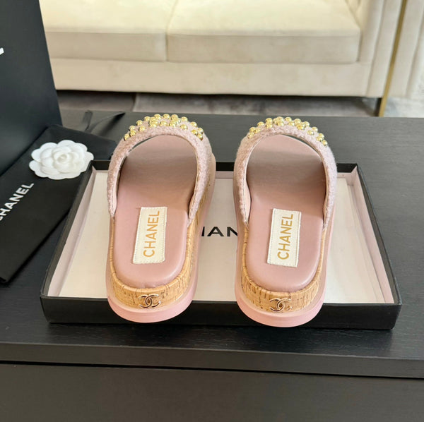 Ciabatte CC 25C Tessuto Raso Rosa 212977