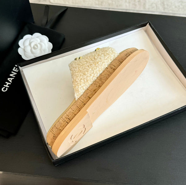 Ciabatte CC 25C in tessuto satinato crema 212978