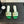 mule sandal 45 white green fabric embroidery