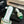 mule sandal 45 white green fabric embroidery
