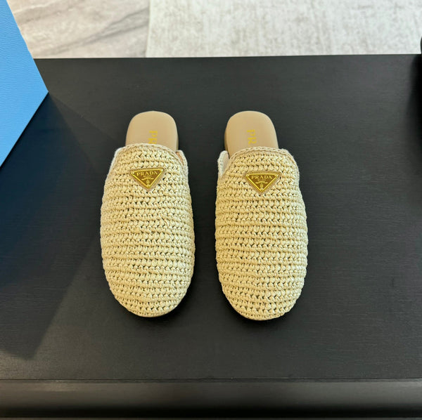 MULES PRA CROCHET IN AGNELLO BEIGE