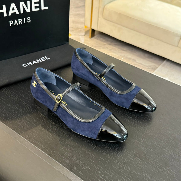 CC Mary Jane Black Dark Blue Suede