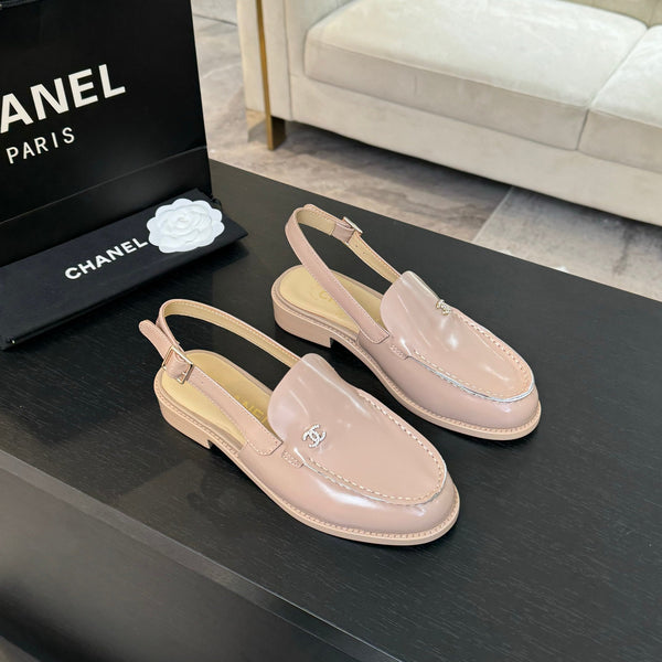 CC 25C Slingback Loafer Beige Patent Leather