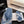 Ciabatta CC 25C con suola spessa in tessuto denim nero e blu acciaio 213232