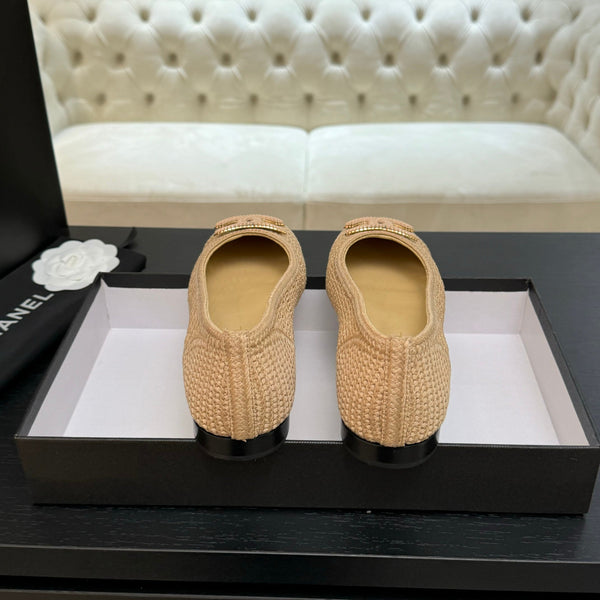 CC 25P Ballerina Beige Rafia Grande Logo