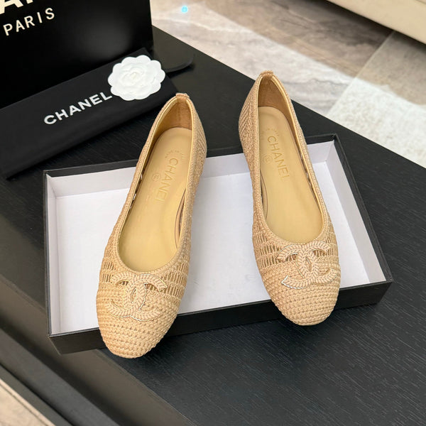 CC 25P Ballerina Beige Rafia Grande Logo