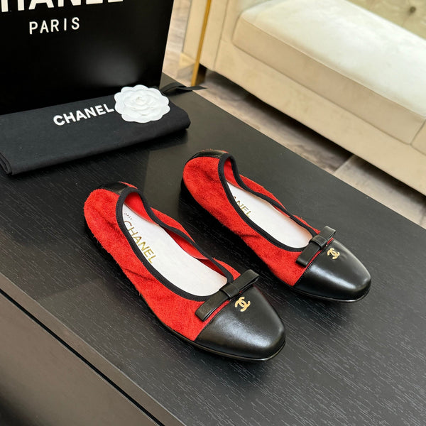CC Ballerine in pelle di vacchetta rossa 313471
