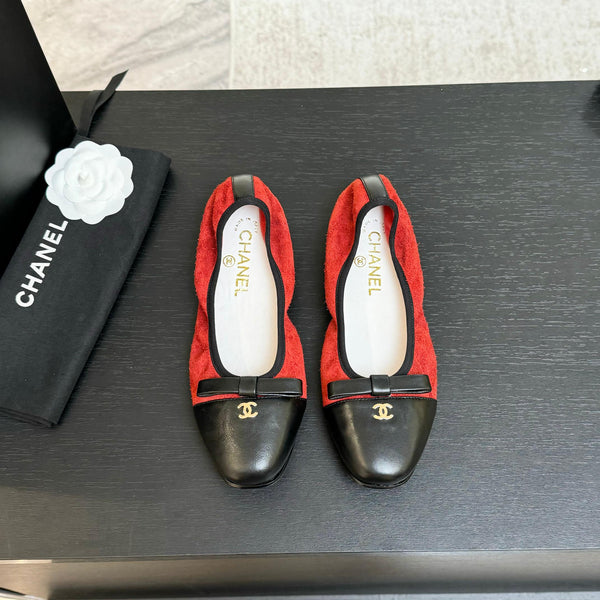 CC Ballerine in pelle di vacchetta rossa 313471