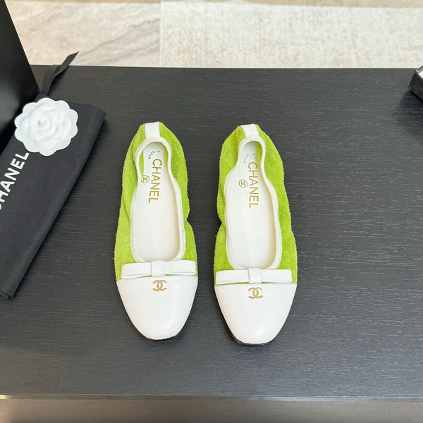 CC Ballerine in pelle di vacchetta verde 313472