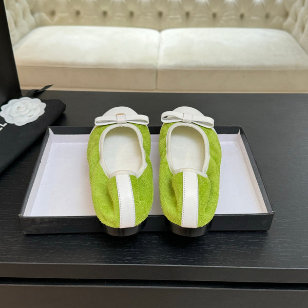 CC Ballerine in pelle di vacchetta verde 313472
