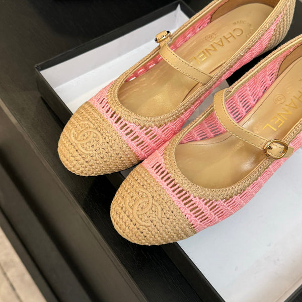 CC 25P Mary Jane 50mm Beige Rosa Rafia 373788