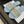 CC 25B Sandali bassi con tacco a spillo in denim azzurro con catena 373813