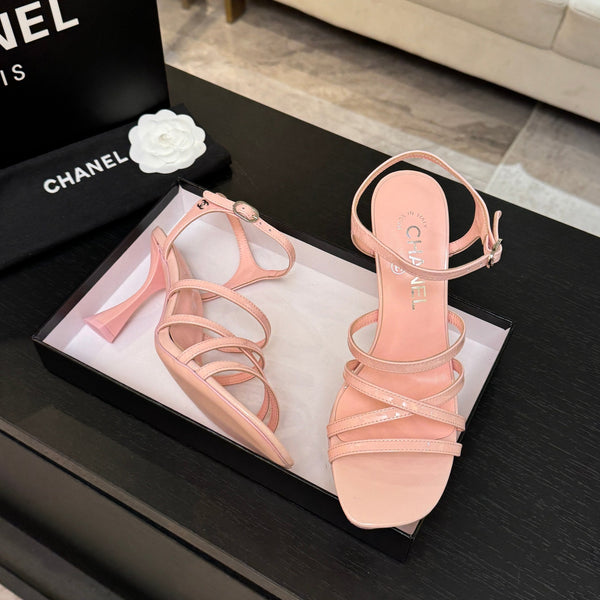 CC Croisière 25/26 Sandales 95mm Cuir Verni Rose