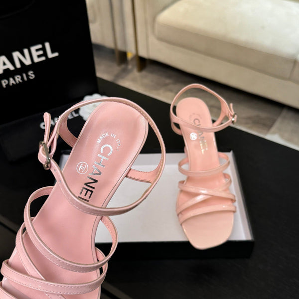 CC Croisière 25/26 Sandales 95mm Cuir Verni Rose