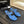 Sandales CC 26C Double C brides en peau de mouton bleue