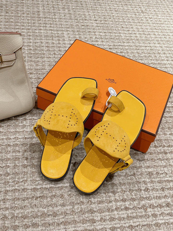 HM Hera Sandal Yellow Cowhide Suede 544536