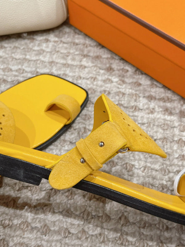 HM Hera Sandal Yellow Cowhide Suede 544536