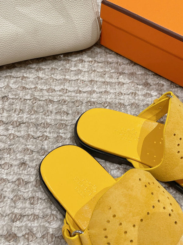 HM Hera Sandal Yellow Cowhide Suede 544536