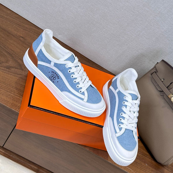 HM Get Sneaker Sky Blue White Suede Cowhide 543790