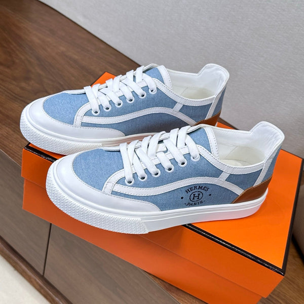 HM Get Sneaker Sky Blue White Suede Cowhide 543790