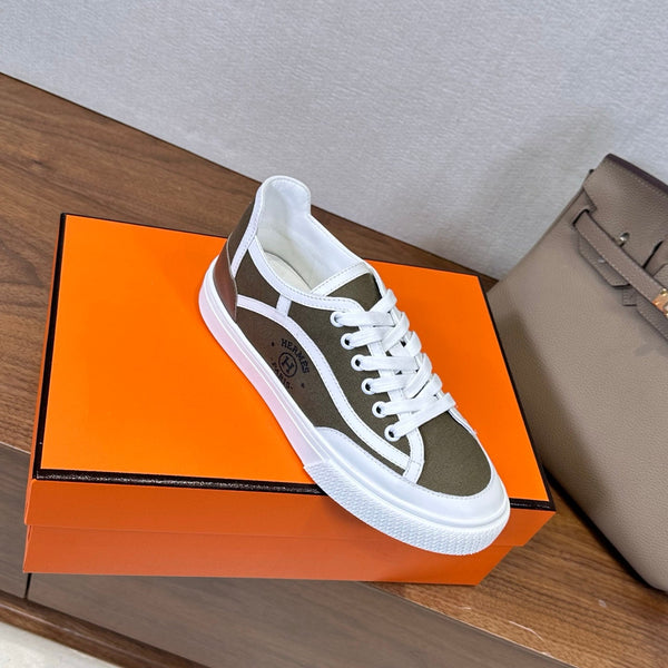 HM Get Sneaker Deep Taupe White Suede Cowhide 543792