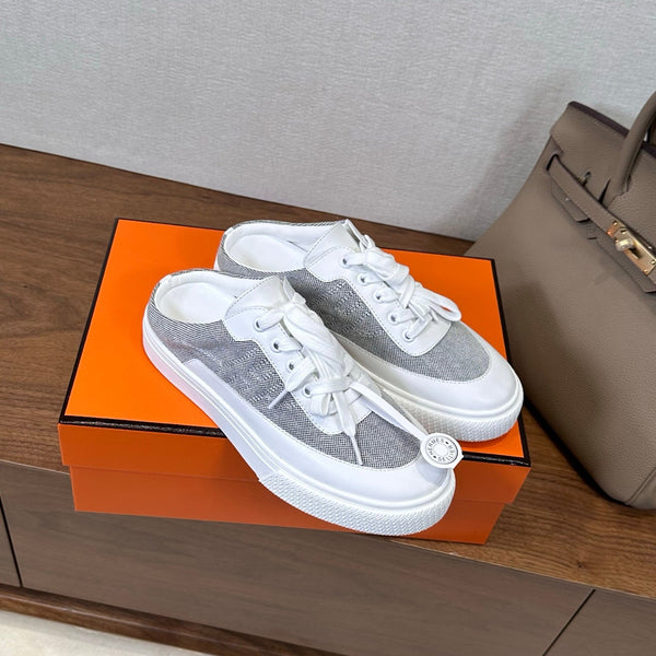 HM Deep Sneaker Dark Blue Gray Cowhide 543798