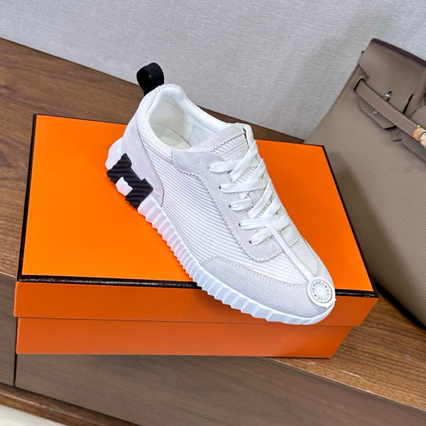 HM 26S Bouncing Sneaker In Grey mix White Suede Mesh 543808