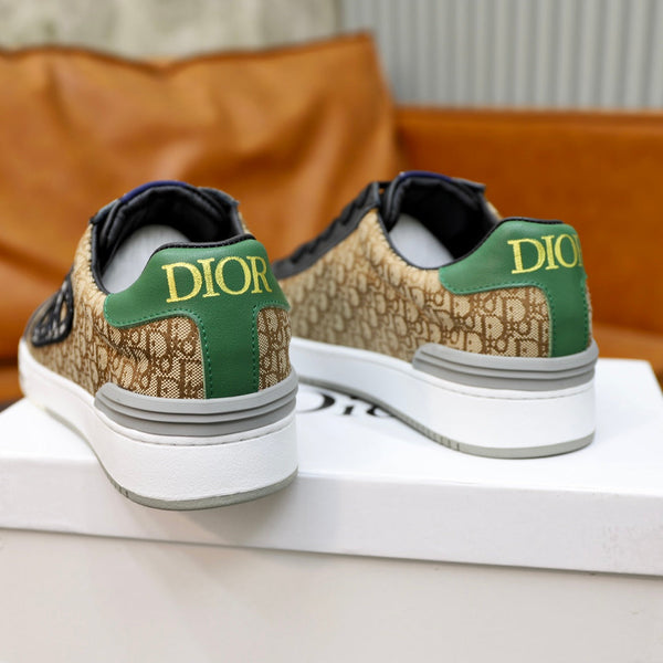 CD LOW TOP BASIC SNEAKER NERA IN VITELLO E JACQUARD