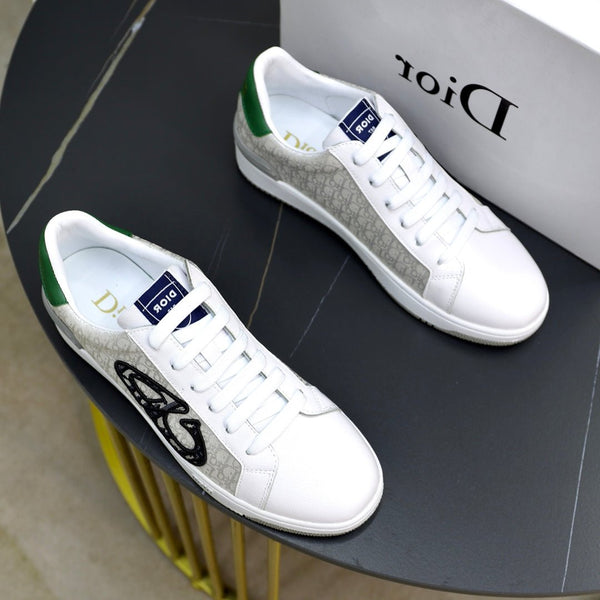 CD LOW TOP BASIC SNEAKER IN VITELLO BIANCO E JACQUARD