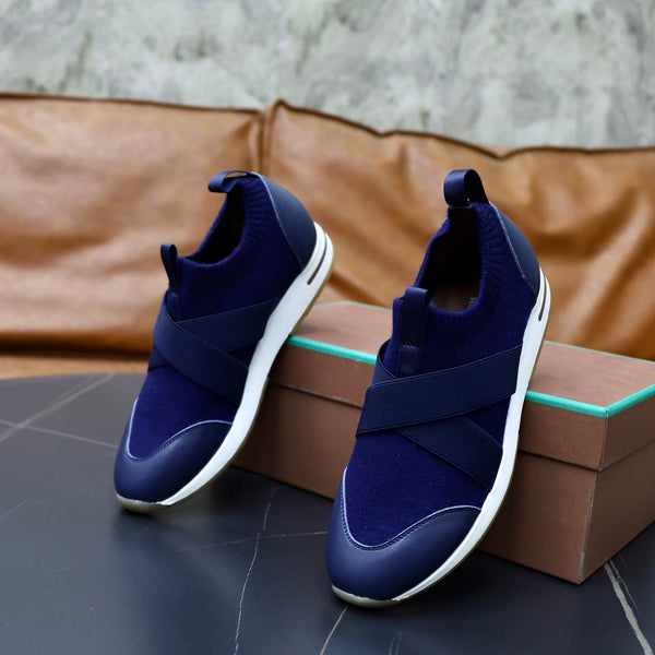 LP 360 SNEAKERS CASUAL IN MAGLIA DI LANA BLU MARINO