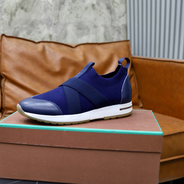 LP 360 SNEAKERS CASUAL IN MAGLIA DI LANA BLU MARINO