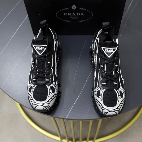 PRA RUNNING SHOES BLADE IN BLACK MIX WHITE BREATHABLE MESH