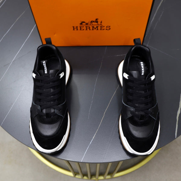 Sneaker da uomo HM Leader in pelle scamosciata nera di vitello 747919