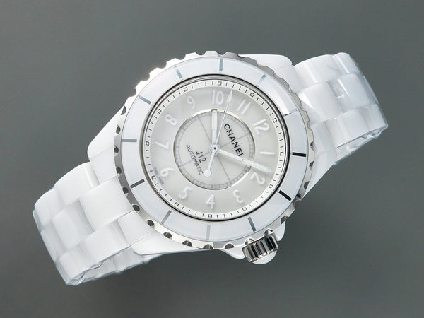 J12 Automatico Ceramica Bianca Numeri Bianchi Quadrante Bianco 