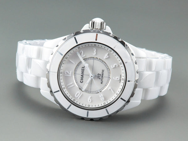 J12 Automatico Ceramica Bianca Numeri Bianchi Quadrante Bianco 